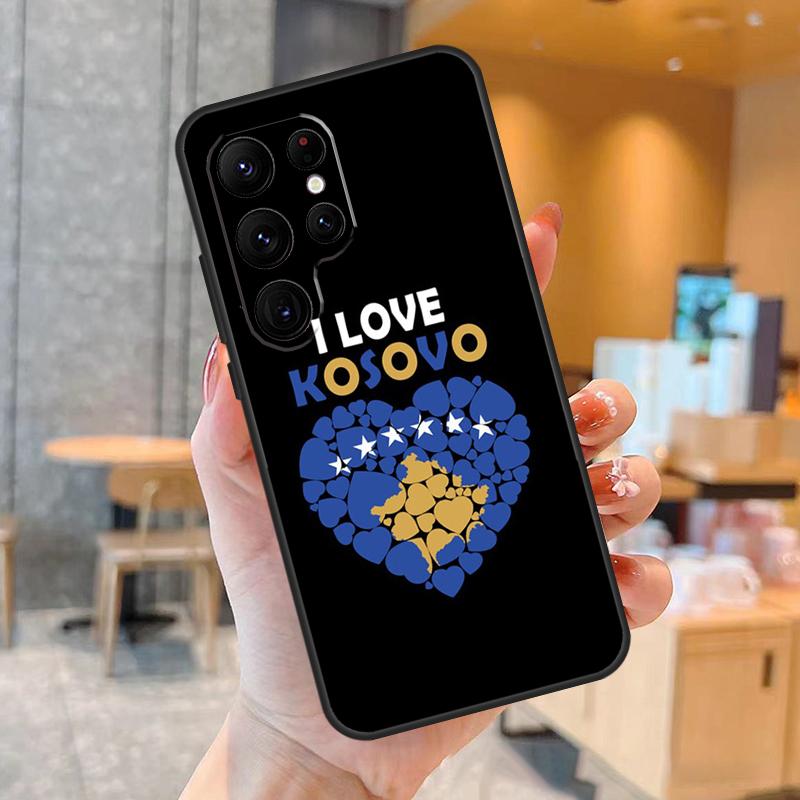 Kosovo National Flag Case For Samsung Galaxy S23 S22 S21 Ultra Plus S8 S9 S10 Note 10 20 Ultra S21 S20 FE Cover