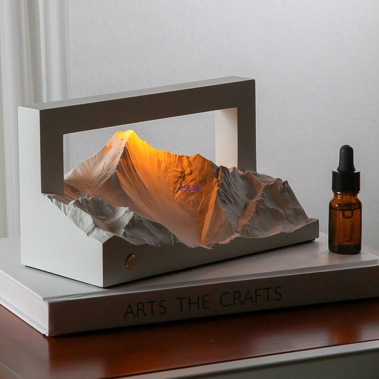 Golden Mountain Sunrise Night Light: Perfect Aroma Lamp for Weddings, Housewarmings, Birthdays, and More.