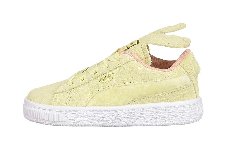 PUMA Suede Easter Low top Skateboard Shoes Yellow Children Aged 3 7 Years Old 368945-01 29