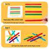 Children's Wooden Rainbow Counting Sticks Puzzle: Early Math & Educational Toy for Toddlers and Elementary Students.