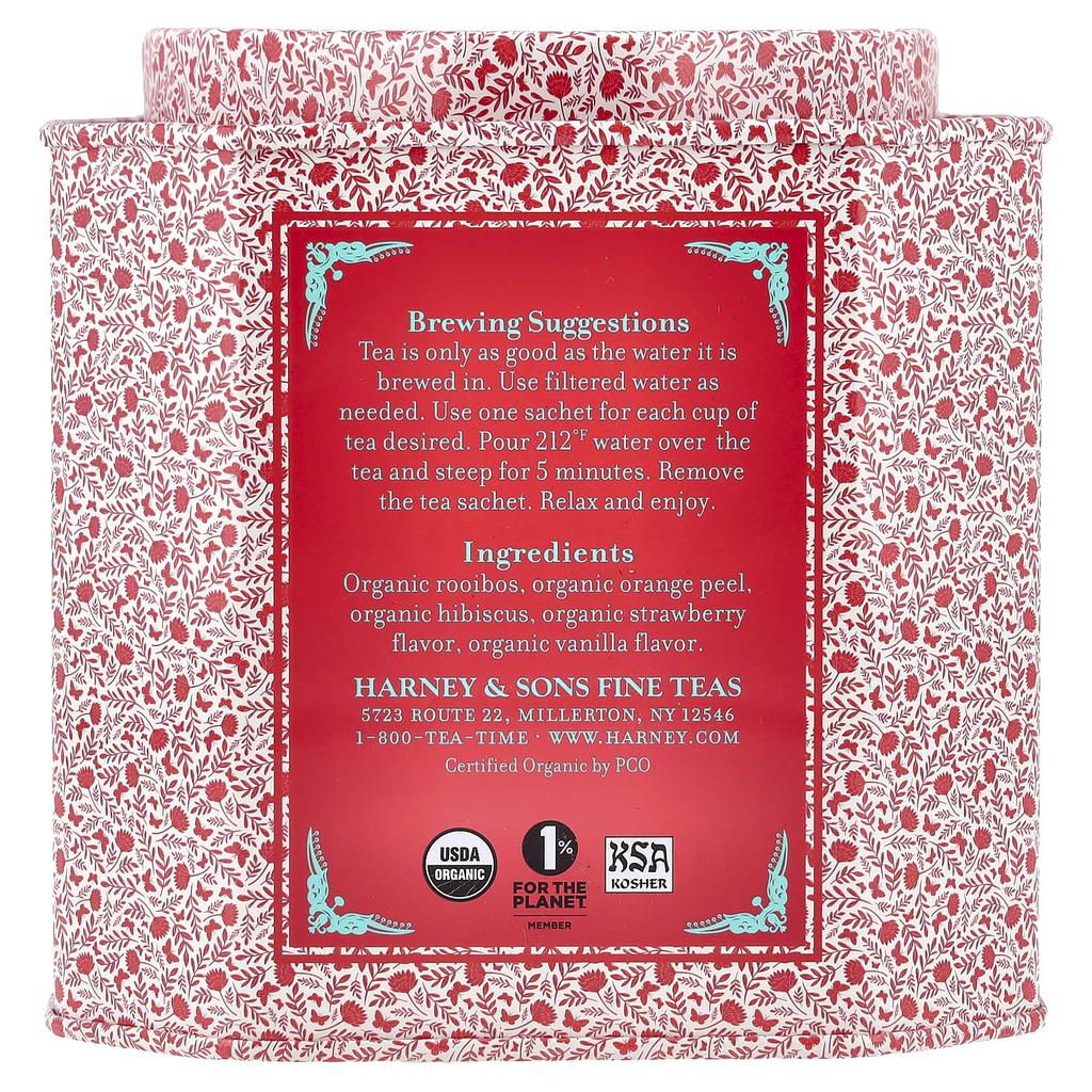Harney & Sons Vanilla Strawberry Hibiscus, 30 Packets, 54g (1.8oz)