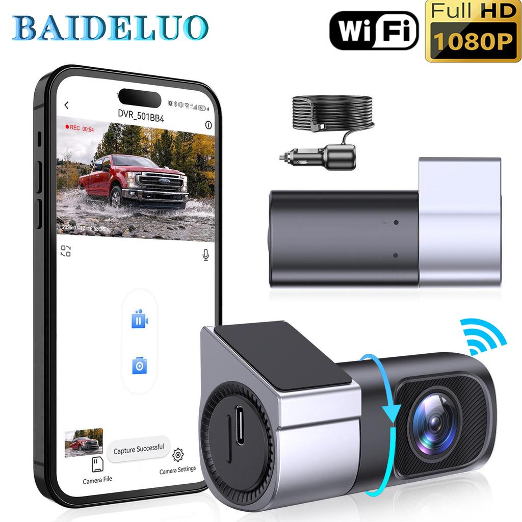 1080P Dashcam Mit Nachtsicht Mini Versteckte Dashcam 24-Stunden Parküberwachung Schleifenaufnahme G-Sensor App-Steuerung