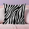 Abstract Line Black And White Zebra Cushion Cover Car Throw Pillow Case For Sofa Car Christmas Gift