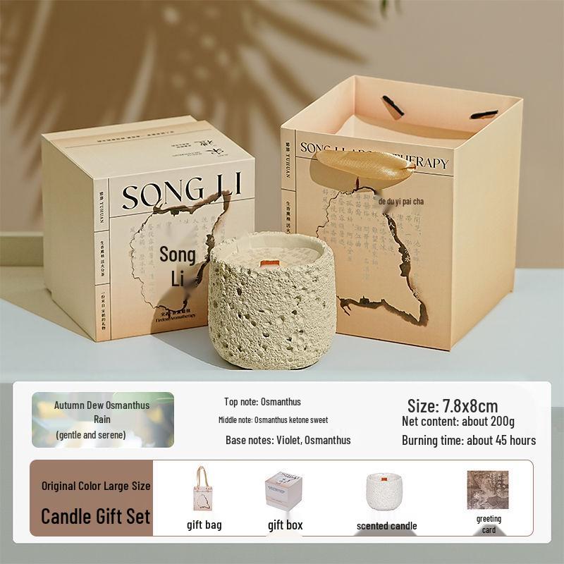 Luxury Cement Cup Aromatherapy Candle: Long-Lasting Fragrance and Elegant Ornament for a High-End Ambiance, Perfect Birthday Gift