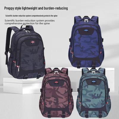 Camouflage Wasserdichter Sportrucksack für Herren - Großes Fassungsvermögen, Design für Schüler/Studenten, Umhängetasche für Reisen und Dekompression für Erwachsene