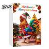 Children Christmas Calendar Windows Holiday Box Multifunctional 24-Day Countdown Chicken Advent with Easy-Open Decoration Family
