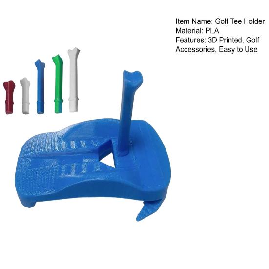 3D Printed Golf Tee Holder Artificial Turf Tee Stand Outdoor Indoor Driving Range Home Training Golf Simulator Tee Hinged Turf Base