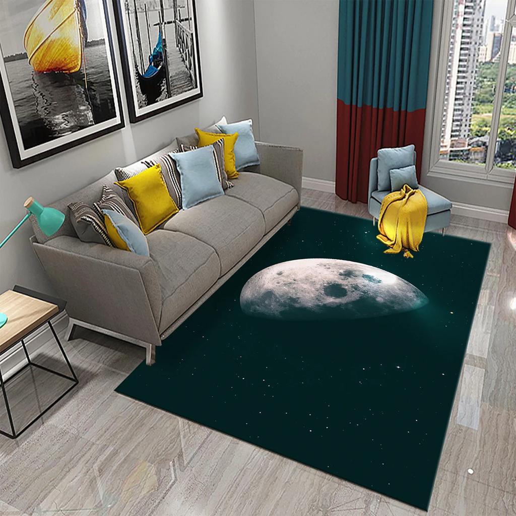 Moon Carpet Flower Moon Forest Living Room Children's Bedroom Decor Carpet Floor Mat Kitchen Bathroom Entrance Non-slip Carpet