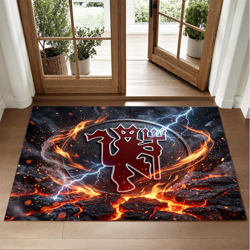 Manchester United Design Kristall Samt Teppich Weiche Dekorative Matte für Schlafzimmer Eingang