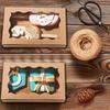 10 Peças Caixa para Bolo de Padaria com Janela Caixa para Doces Biscoitos Sobremesas Donuts Para Festa de Casamento Aniversário Suprimentos Embalagem de Presente de Natal
