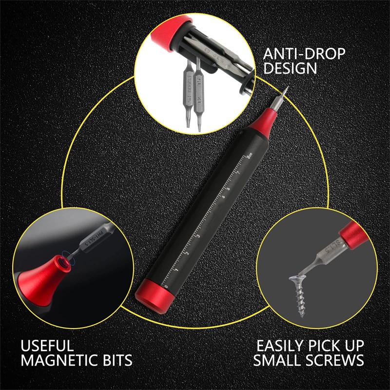 22/10 In 1 Precision Screwdriver Built In Magnetic Screw Driver Bit Hand Repair Tool for Watches Glasses iPhone Camera PC Mini