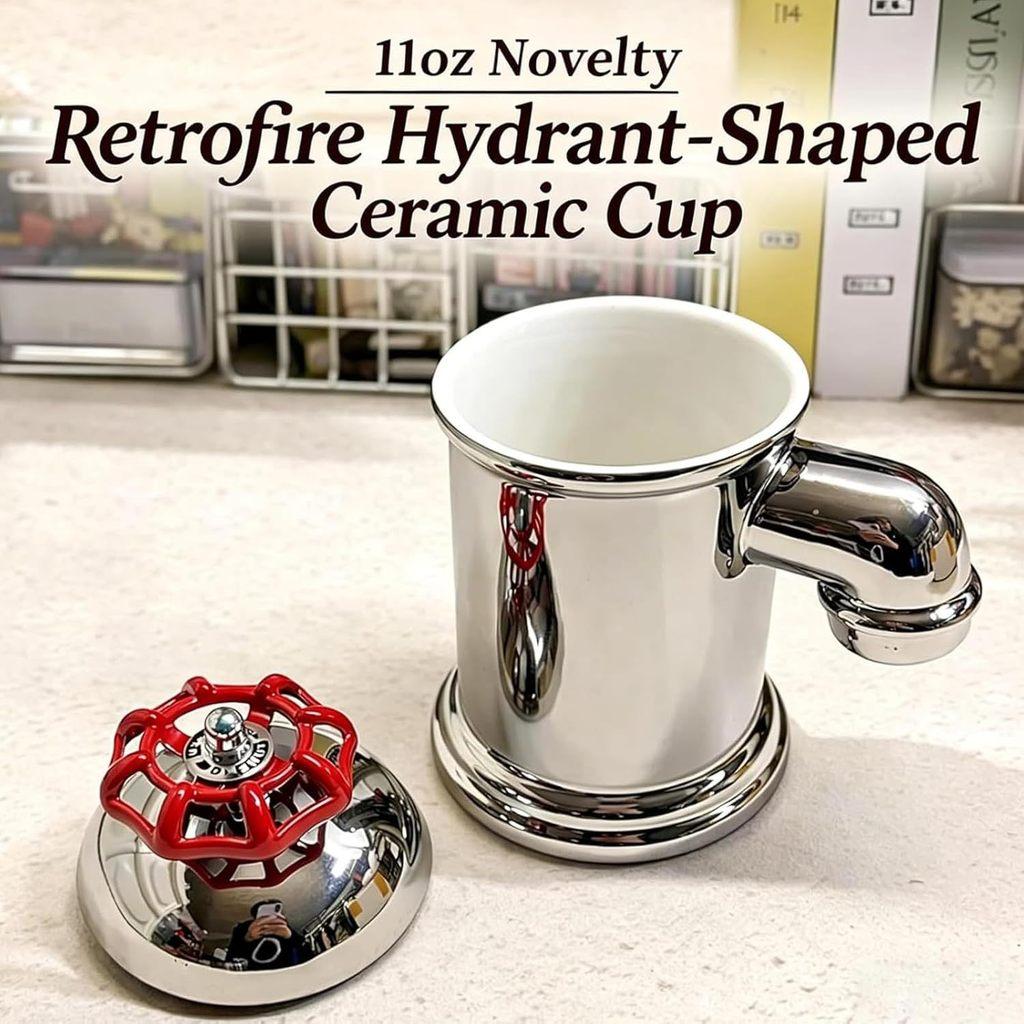Ceramic Faucetshaped 11oz Coffee Mug With Geometric Design For Home Decor And Giftgiving