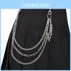 Punk Style Denim Waist Chain With Fourpoint Star Pendant For Adults