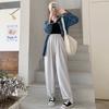 ! Pink Sweatpants Women's Autumn and Winter New High-waisted Sweatpants Casual Wide-leg Radish Pants
