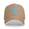 HAALAND SILHOUETTE BASEBALL CAP BLACK WITH BLUE LOGO SPORTS FAN ACCESSORY Unisex AND Women FIT FOR FOOTBALL ENTHUSIASTS