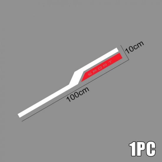 100cm Black Racing Stripes Tape Car Hood Bonnet Decorative Sticker Accessories белый