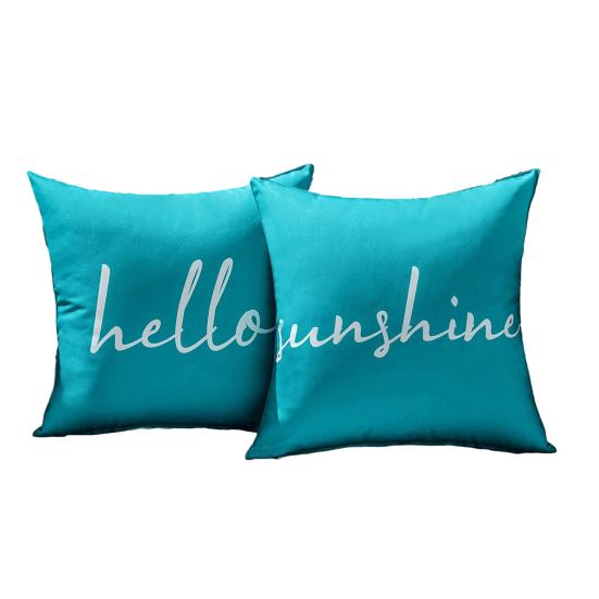 2Pcs Outdoor Cushion Covers Waterproof Throw Pillow Covers Decorative Square Pillowcases for Patio Garden Balcony Indoor Outdoor Use 45x45cm озеро синий