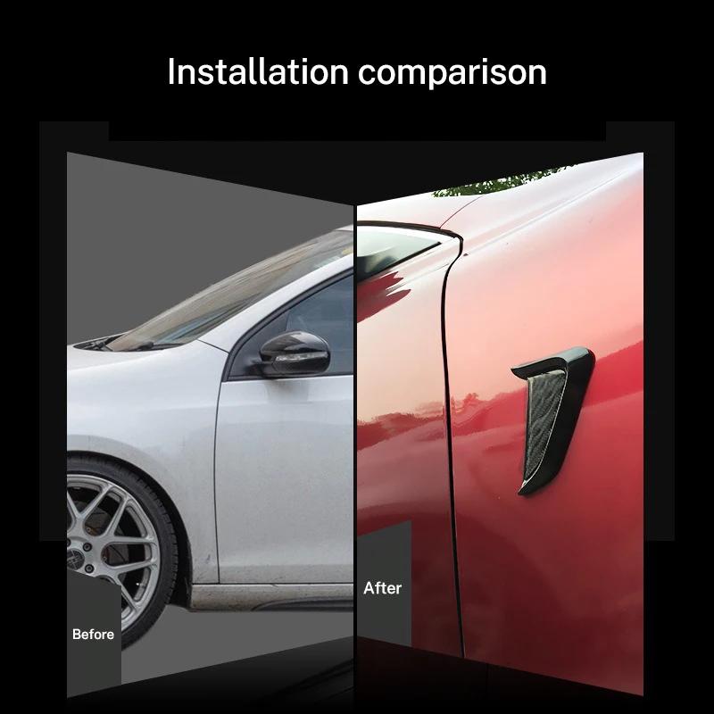 BAGE7 2026 Car Sticker Carbon fiber Car Side Leafboard Sticker Flank Fender Modified For BMW X1 X2 X3 X4 X5 1 2 3 4 5 6 Series F10 F30