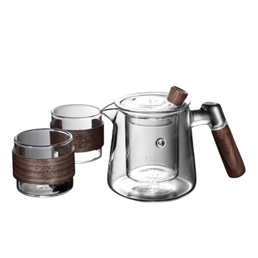 Heat Resistant Glass Teapot and Teacup Large Capacity Tea Pot with Infusers  Household