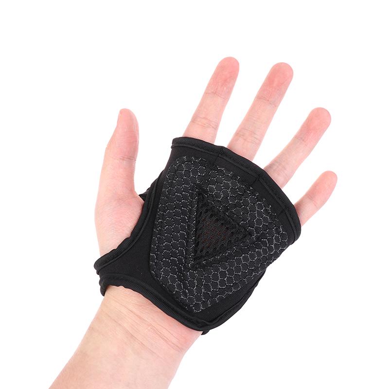 1Pair Hand Wrist Palm Protector Gloves Gym Fitness Heavy Glove Gloves Half Non-Slip Wrist Finger Weightlifting Sport Support