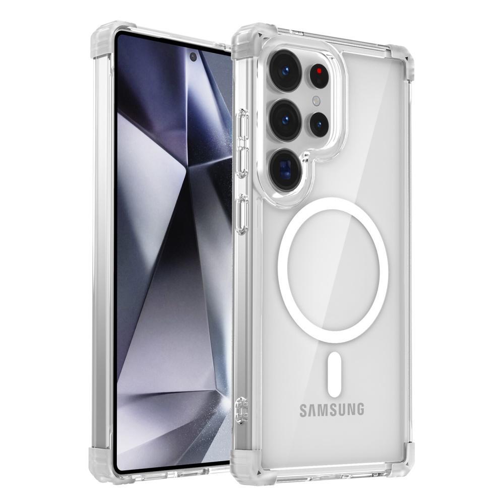 Transparent Airbag Bumper Case for Samsung Galaxy S26 S2 Ultra S24 Plus S23 FE S22 S21 Magnetic Clear Shockproof Cover