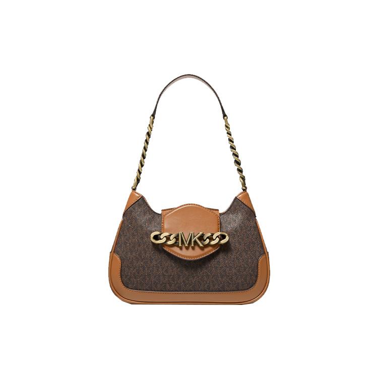 New MICHAEL KORS Hally Leather Shoulder Bag Handbag Shoulder Bag Women's Acorn Brown 30F1A2HL1B-252
