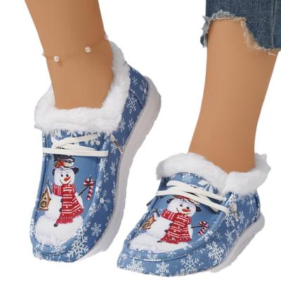 Winter Warm Snow Boots for Women Christmas Present Short Plush Winter Boots Woman Fashion Lace Up Shoes for Women Women Boots