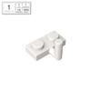 1x2 Plate with One-Sided Upward Handle, Compatible with LEGO 4623 88072