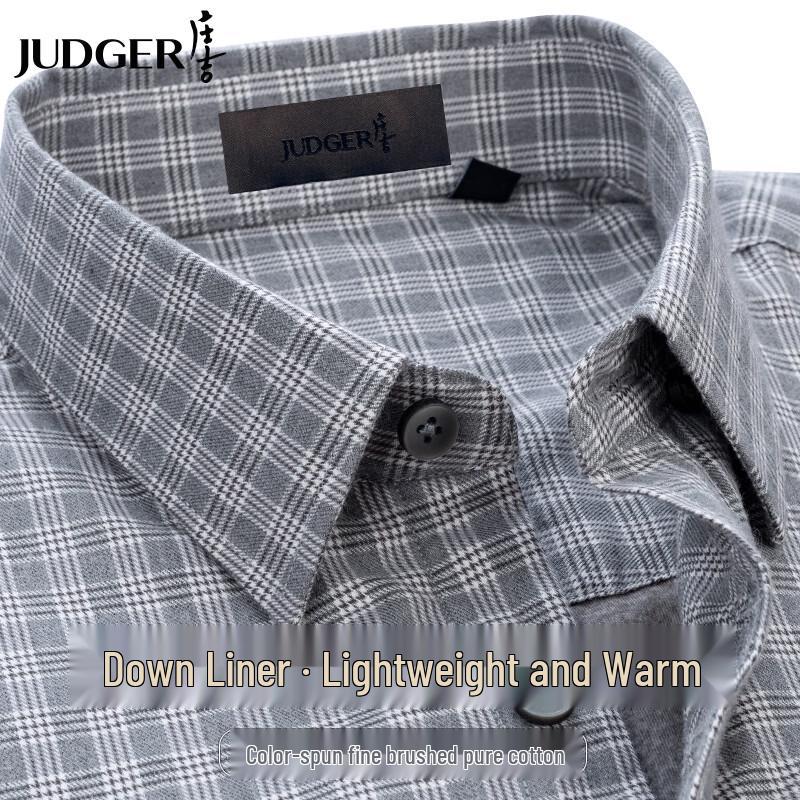Zhuangji Men s 90% Goose Down Business Casual Shirt 185/108A