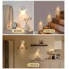 LED Motion Sensor Shell Night Light, USB Type-C Rechargeable Spotlight for Bedroom Corridor Staircase Hallway Mural Wall Decor Lighting