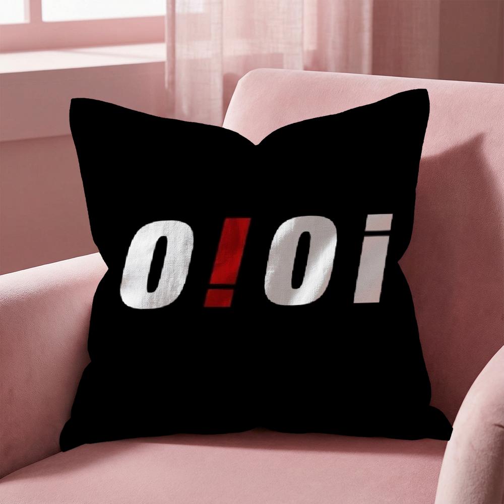 Cute Design O-Oioi Classic Cushion Cover Multi-Scene Pillow Cover for Home & Car - Reversible, Soft & Durable for Daily Use