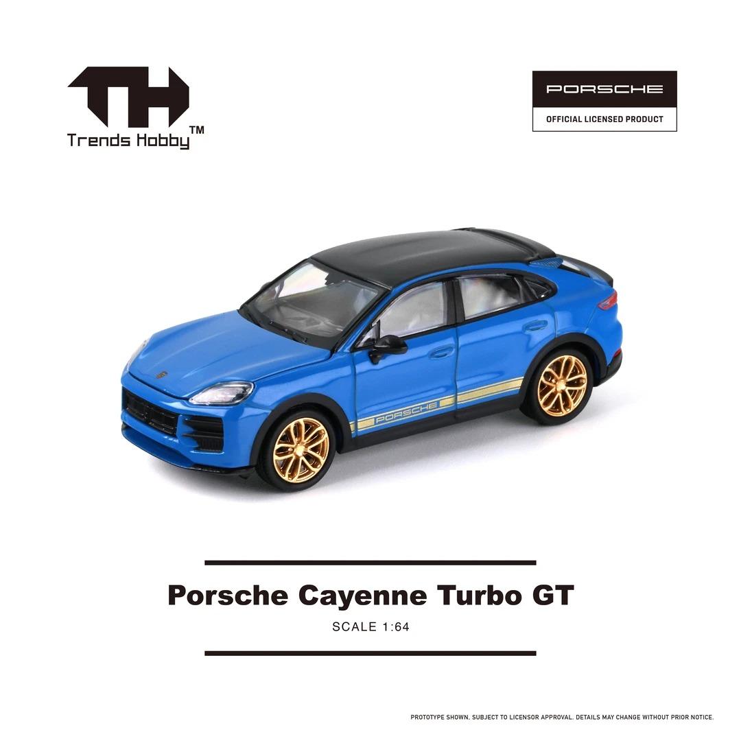 

Trends Hobby 1/64 Porsche Cayenne Turbo GT Vehicle Miniature Model Alloy Toy Car Free Wheels Diecast Metal Collection Gift Kid синій