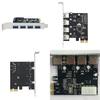 Pcie Usb30 Expansion Card With Four Ports For Desktop Computer Data Transfer