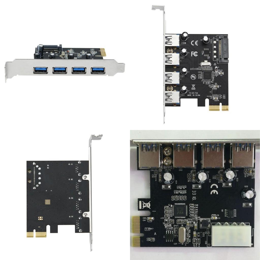 Pcie Usb30 Expansion Card With Four Ports For Desktop Computer Data Transfer