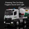 1:18 Extended Dust Transport Vehicles Rescue Car Model Diecast Alloy Toys Doors Opened With Sound Light Truck Children's Fun Toy