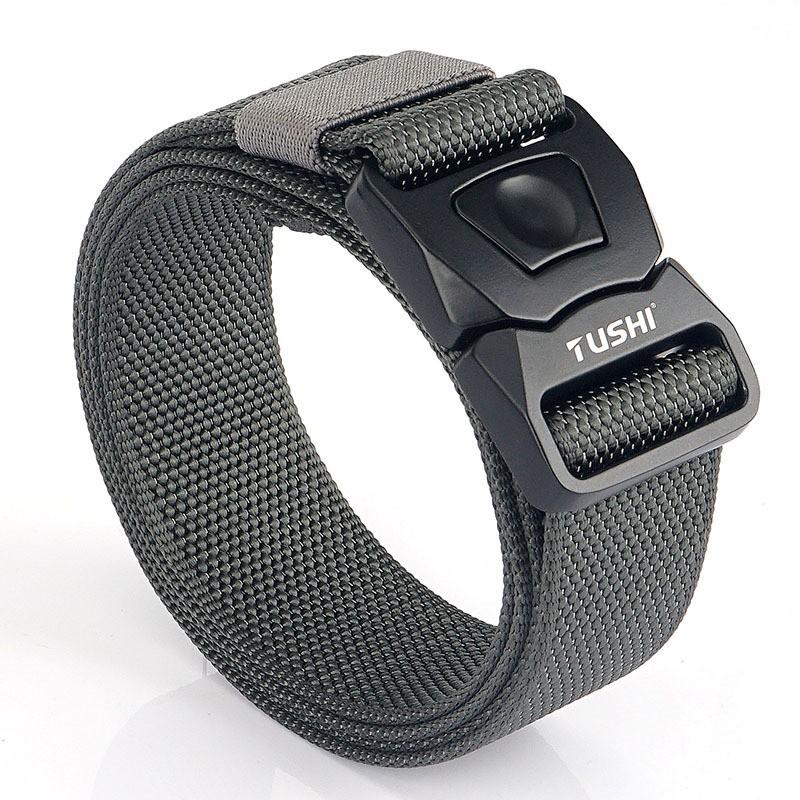 

Quick-release Buckle Nylon Belt Men s CS Combat Outdoor Sports Multifunctional Work 125cm темно-серого