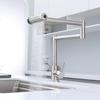 Handon Brushed Stainless Steel Rotary Folding Kitchen Faucet