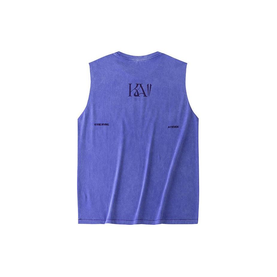 Anta Kyrie Series Letter Logo Printed Round Neck Pullover Vest Unisex Vests Light-Lavender 172421113-1