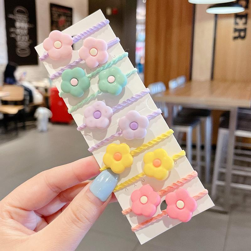 10-30PCS/Set, Cute Cartoon Animals, Hair Bands, Girls, Elastic Rubber Band, Headwear, Hair Accessories