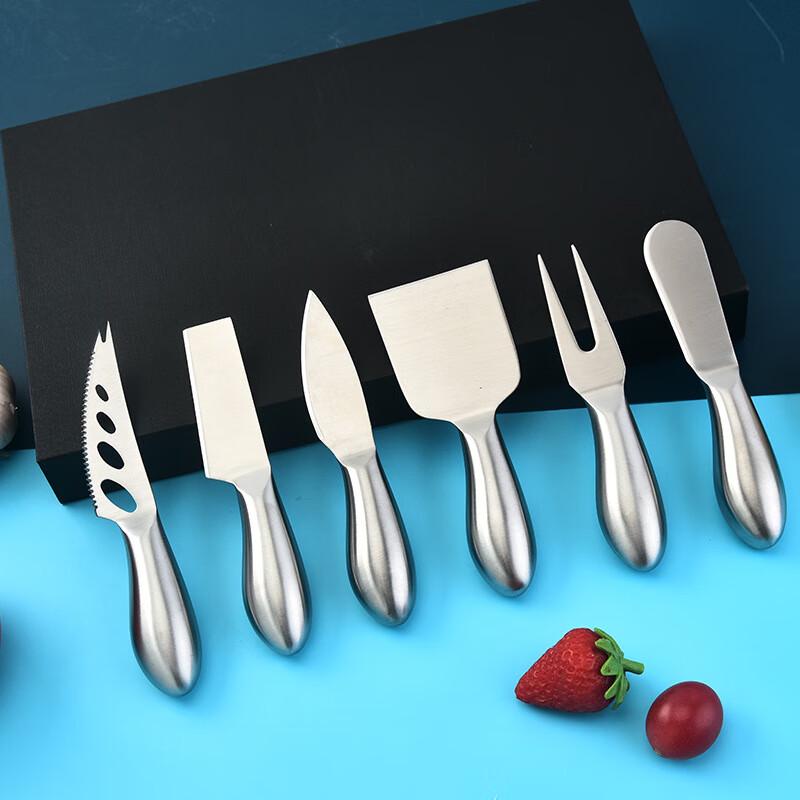 ZISIZ 6-Piece Hollow Handle Butter and Cheese Knife Set