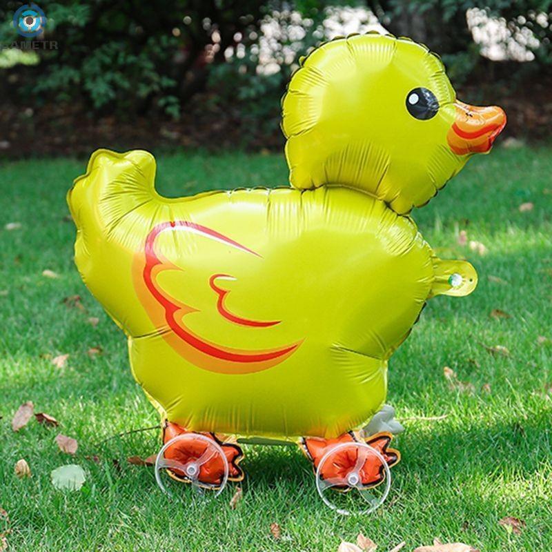 Stand-Up Elephant 4D Balloon with Wheel for Kids Birthday Decorations