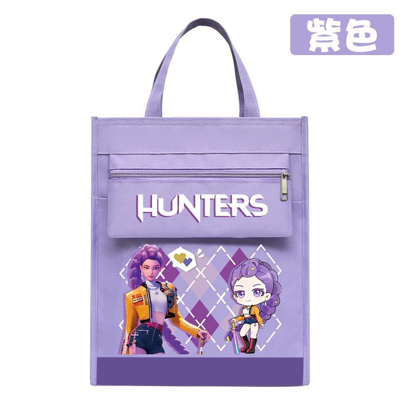 Children s “Hunter Girls” Group Tote Bag, Document Bag, Handbag, Large-Capacity Tutoring Document 30cm*11cm*33cm