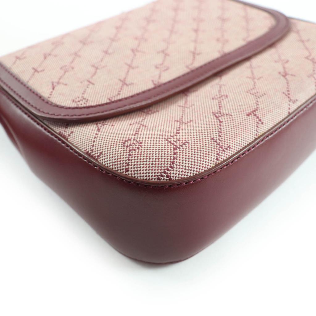 Great Stella McCartney Shoulder Bag Monogram Canvas Logo Bordeaux series Used