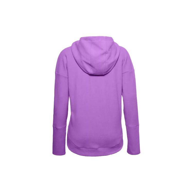 Under Armour Recover Casual Fleece Hooded Training Sweatshirt Women sweatshirt Purple 1356346-568