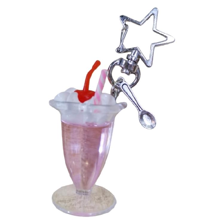 

Keys Rings Ornament Juice Cup Pendant Fashion Keyring Accessories for Keychains розовый