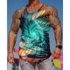 New Rainbow Paint Splatter 3D Printed Graffiti Men's Tank Tops Men Hip
