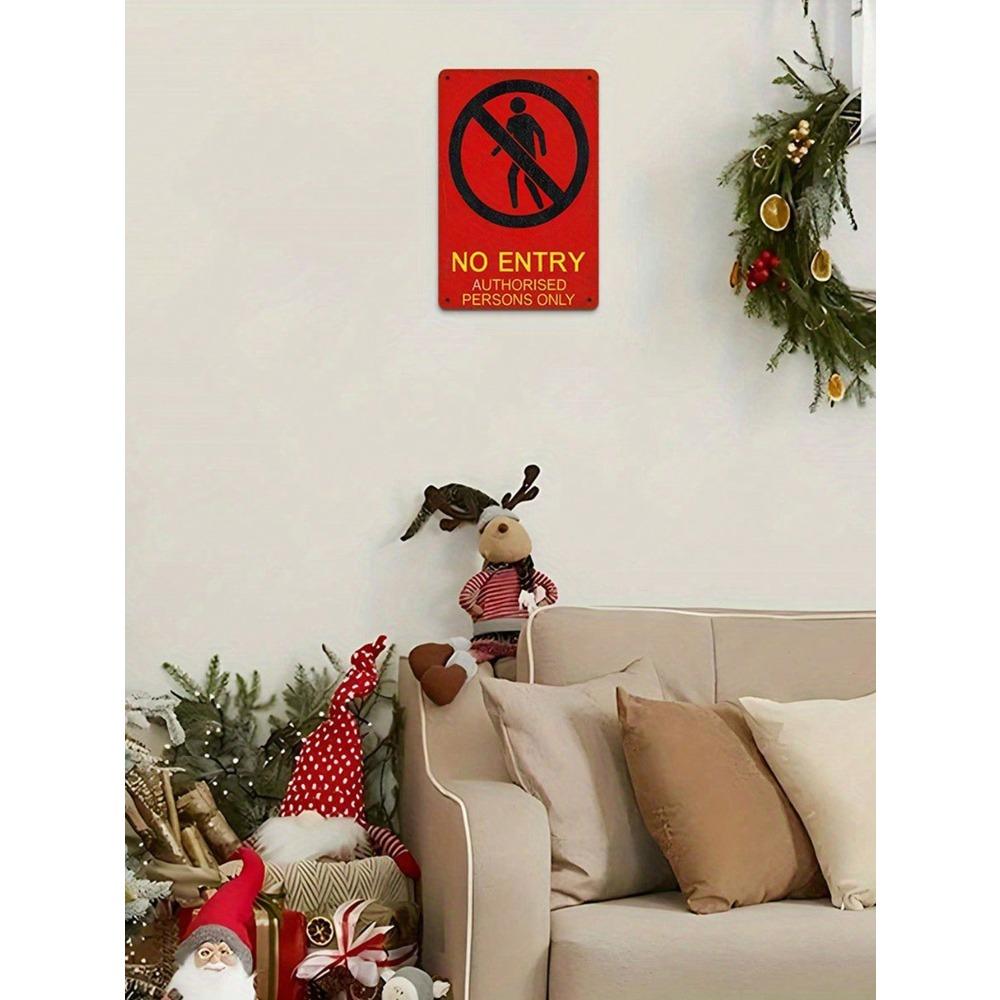 Retro Authorized Personnel Only Sign Metal Tin Plaque Wall Decor for Bar Cafe Garage