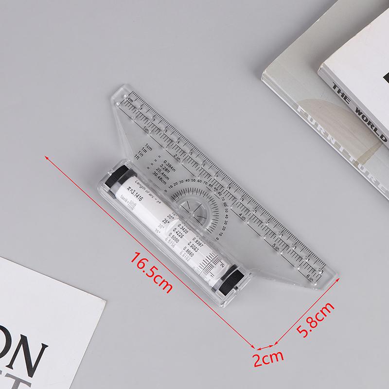 1Pc Angles Line Ruler 15/30cm Multi-Function Drawing Tool Metric Rolling Ruler Clear Parallel Rolling Ruler