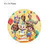 51pcs Cocomelon Party Supplies Set Include Plates, Napkins, Cups, a Tablecloth