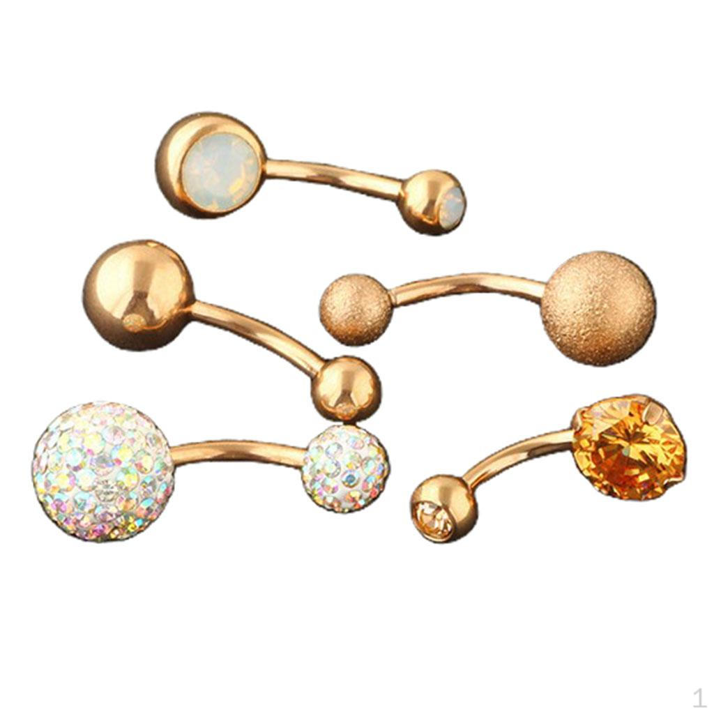 5-teiliges Kugel-Zungensteg-Bolzen-Körper-Schmuckset